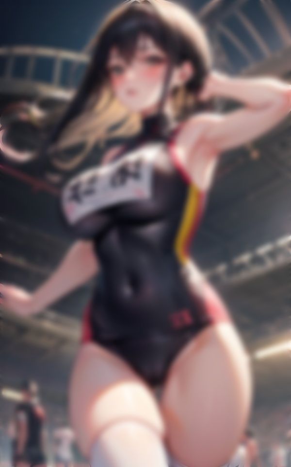 サンプル画像2:陸上競技中なんだけど…Hな目ですごい見られてる？(panpanyama1) [d_338633]