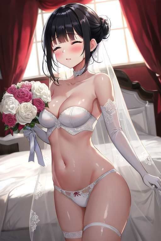 サンプル画像2:【微エロ】フェチコレVol.1 催●・洗脳されてウェディングビキニを着せられた人妻(満点星) [d_338657]