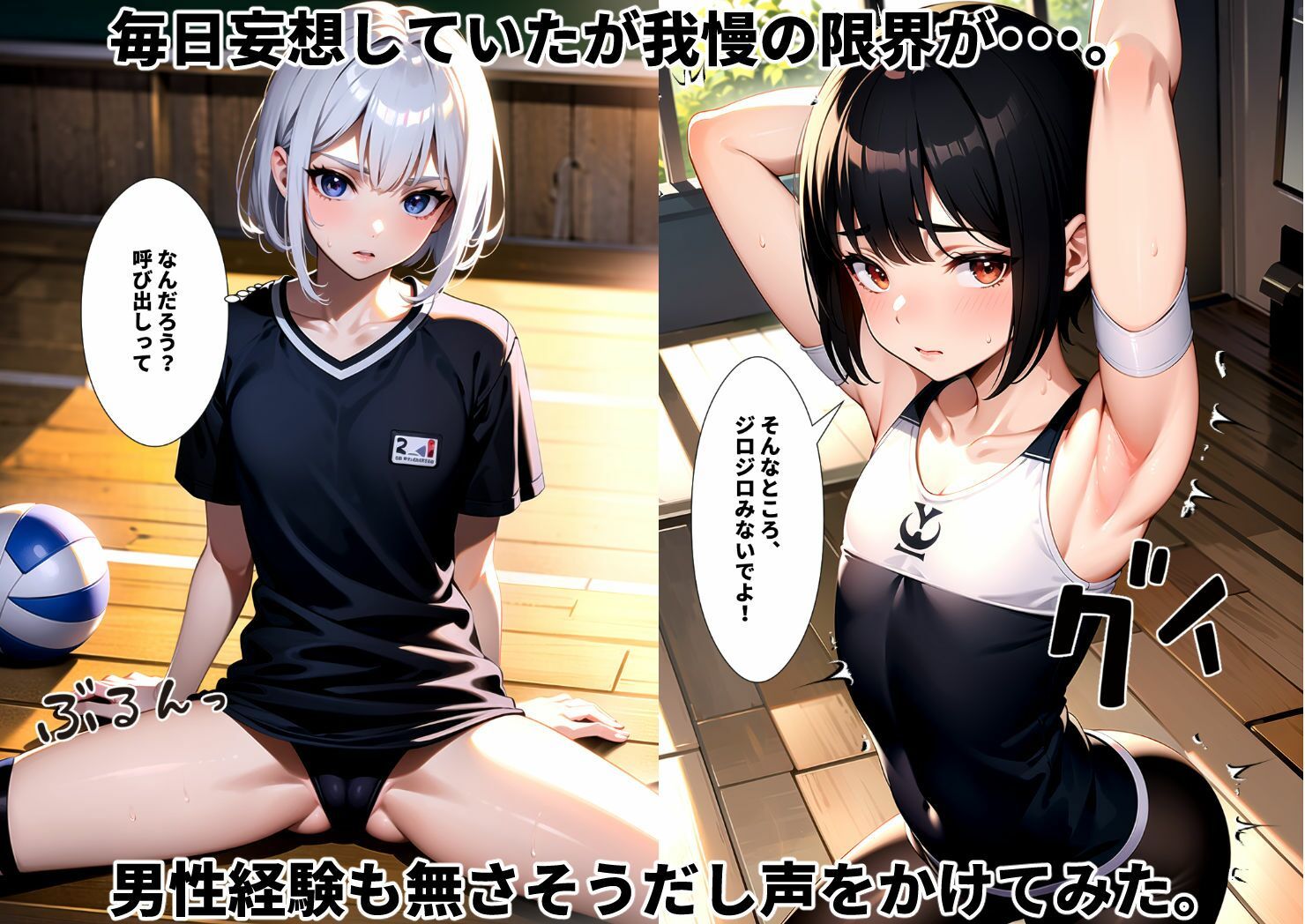 サンプル画像2:貧乳JKにぶっかけて反応を楽しんでみた(創造研究) [d_338665]