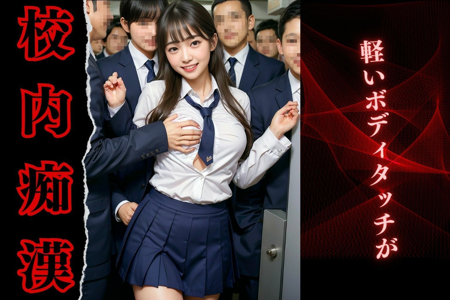 サンプル画像4:校内痴●(女子○生AI画像) [d_339107]