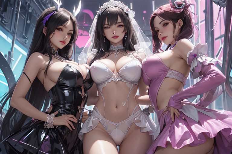 サンプル画像3:【微エロ】フェチコレVol.2 漆黒衣装に身を包む熟女ハイレグ魔法少女イラスト集(満点星) [d_339109]