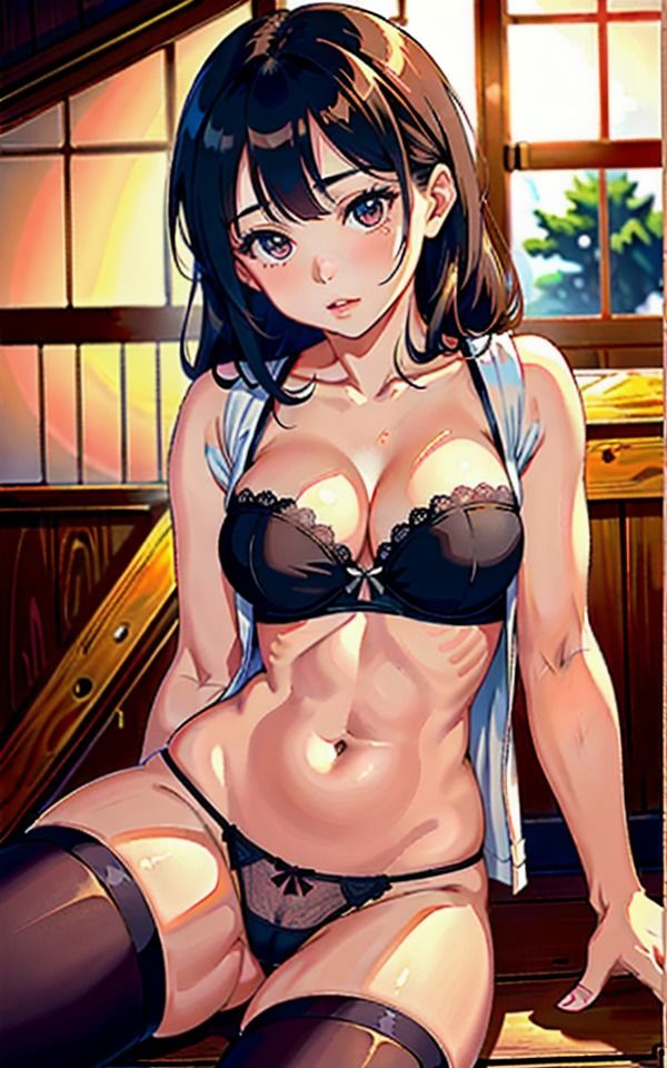 サンプル画像4:古民家の日常美少女たちの秘密(AI美女LABO.8) [d_339133]