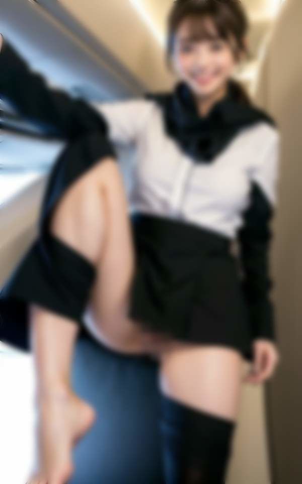 サンプル画像1:ノーパンスチュワーデス 見せつけ挿入CA(癒し出版-labo) [d_339252]