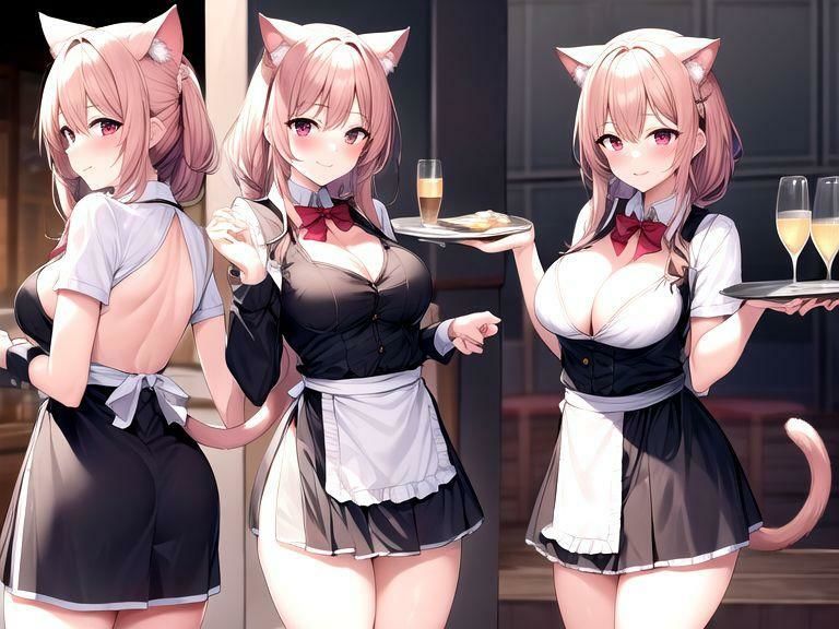 サンプル画像2:Hな恰好のウェイトレスしかいないカフェ＆バー ネコの日編(VIXEN) [d_339451]