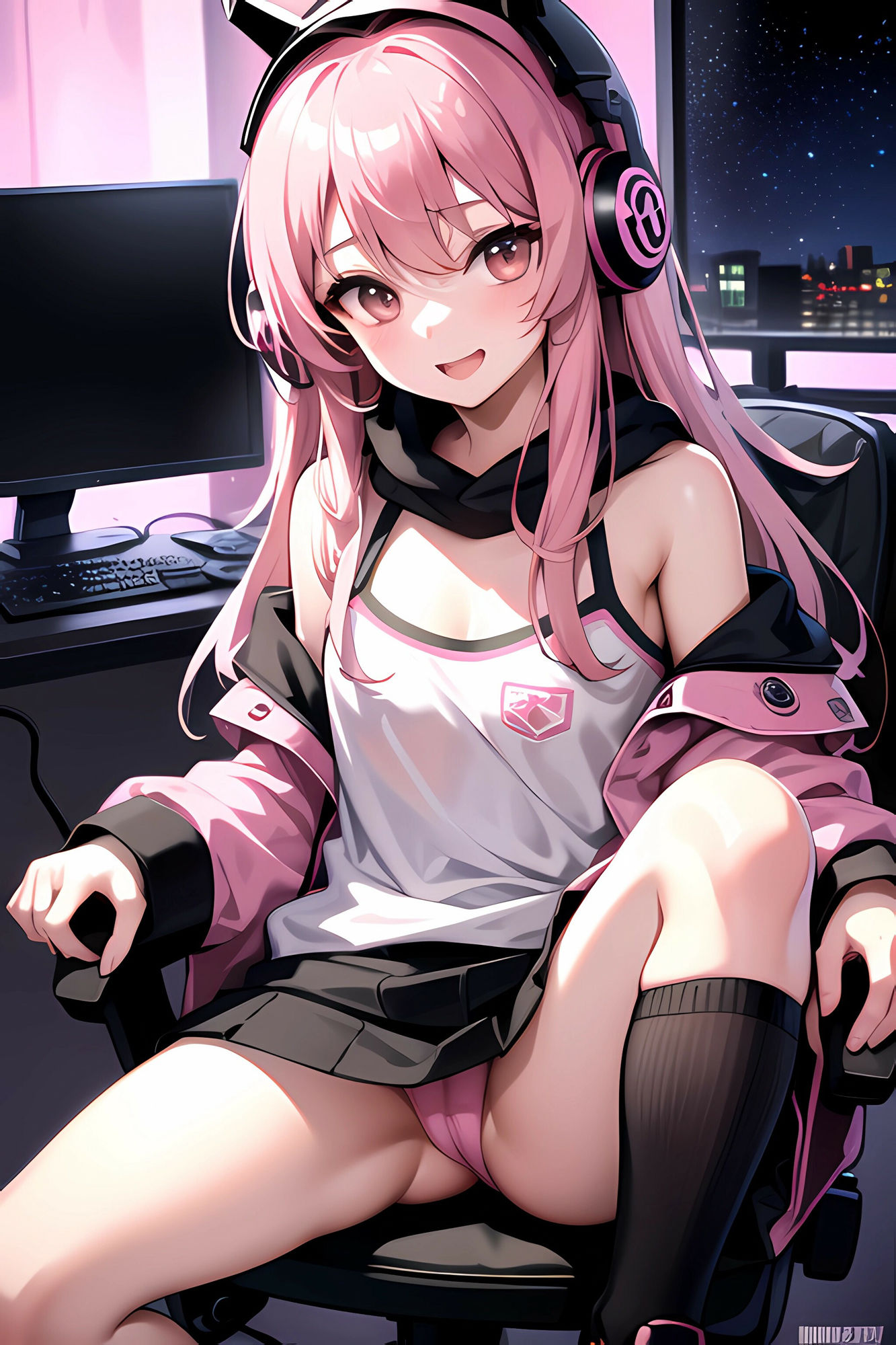 サンプル画像1:【ピンク髪ゲーマー女子校生】緊縛拘束され強●高圧中出し(AIザッハトルテ) [d_339477]