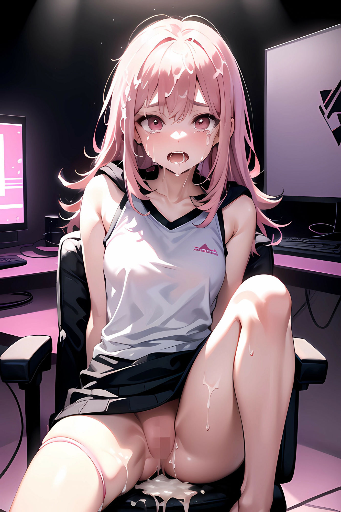 サンプル画像3:【ピンク髪ゲーマー女子校生】緊縛拘束され強●高圧中出し(AIザッハトルテ) [d_339477]