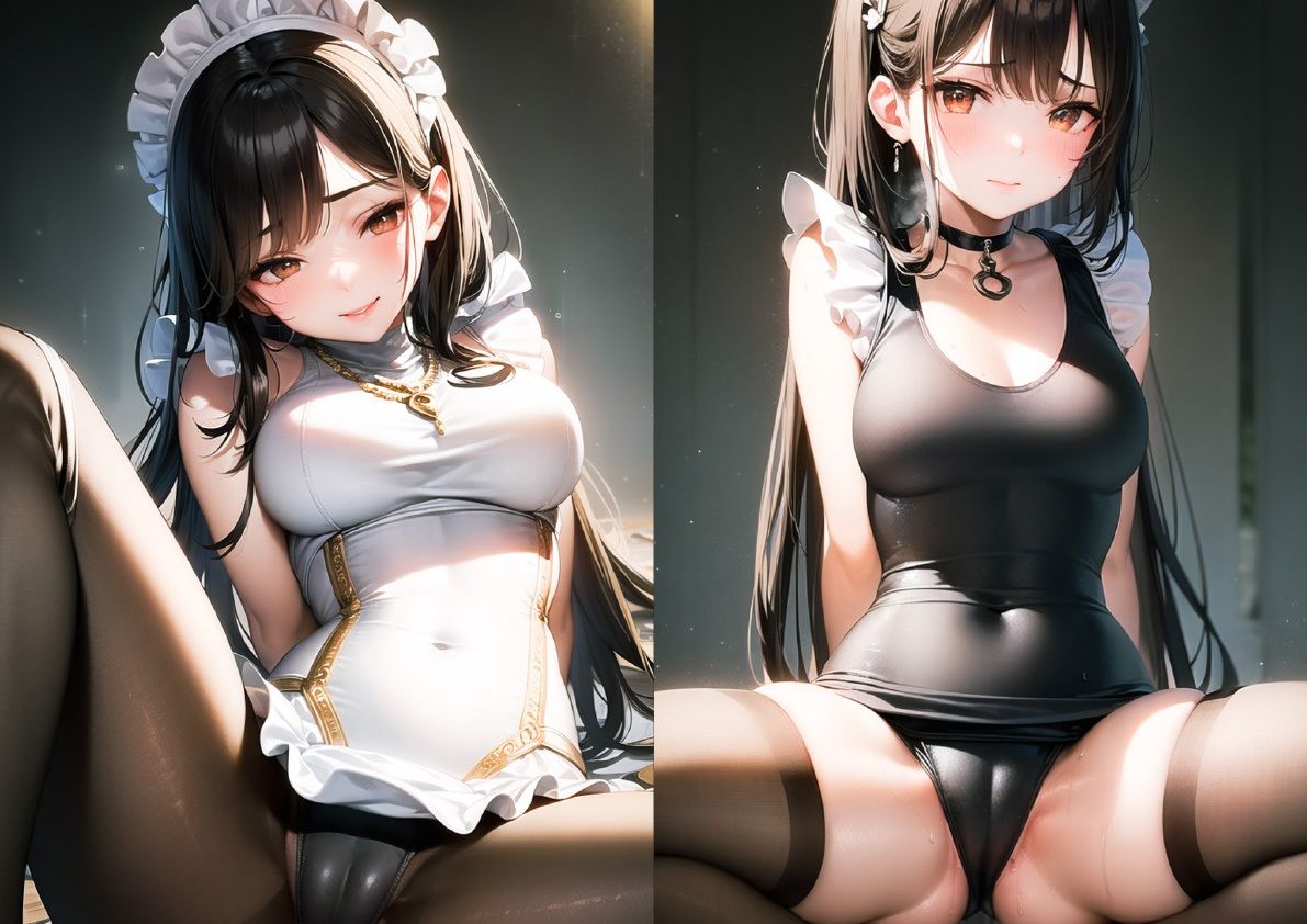 サンプル画像2:パンストスク水エロ蹲踞11(AI美女編集部) [d_339607]