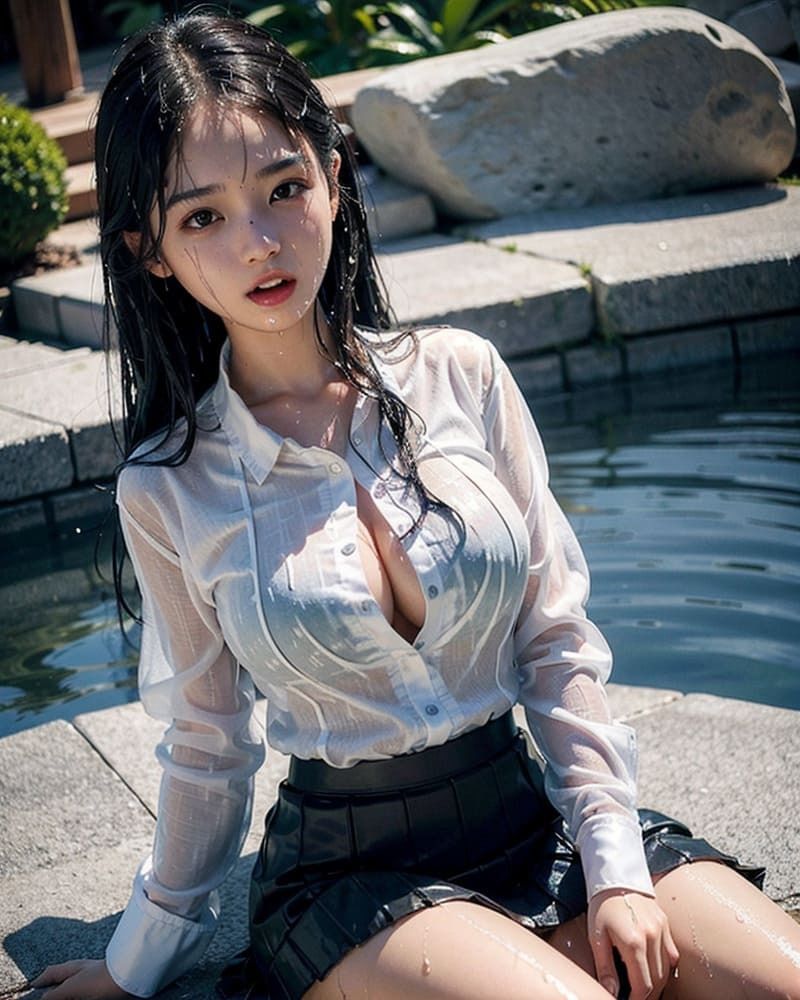 サンプル画像4:びしょ濡れ（57枚）(kohane@AI girl) [d_339640]