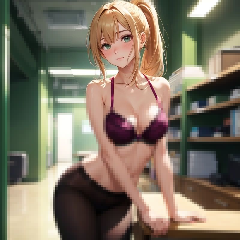 サンプル画像1:オフィスでパンストおなにー(BMさん) [d_339696]