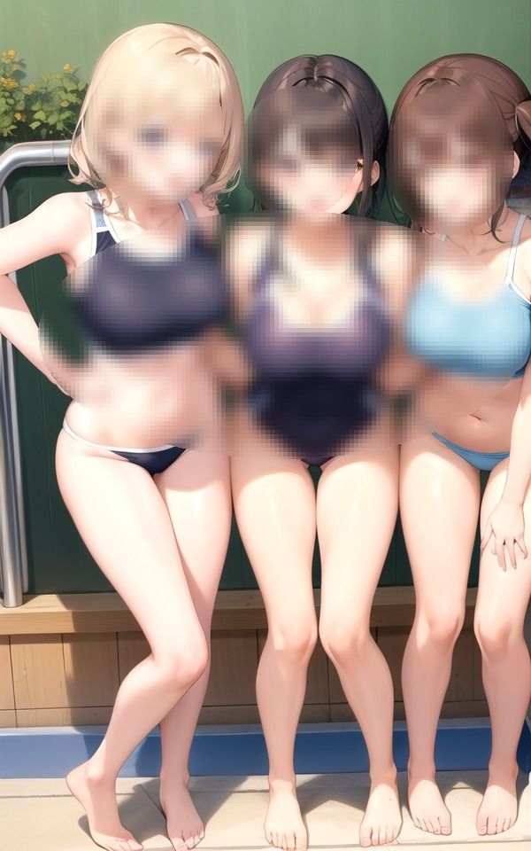 サンプル画像1:僕も入れて仲良し4人組(敬天AI人) [d_339731]