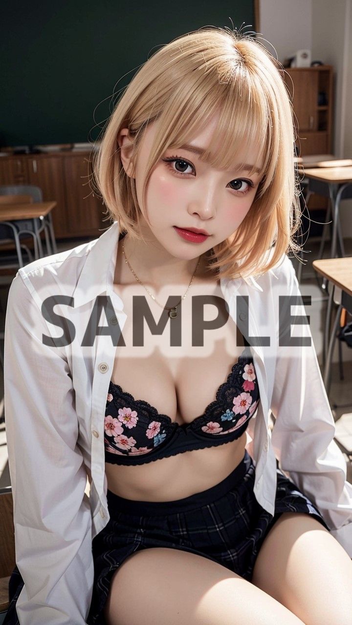 サンプル画像3:金髪JK「あいちゃん」のハメ撮りヌード写真集(AI愛create) [d_339748]