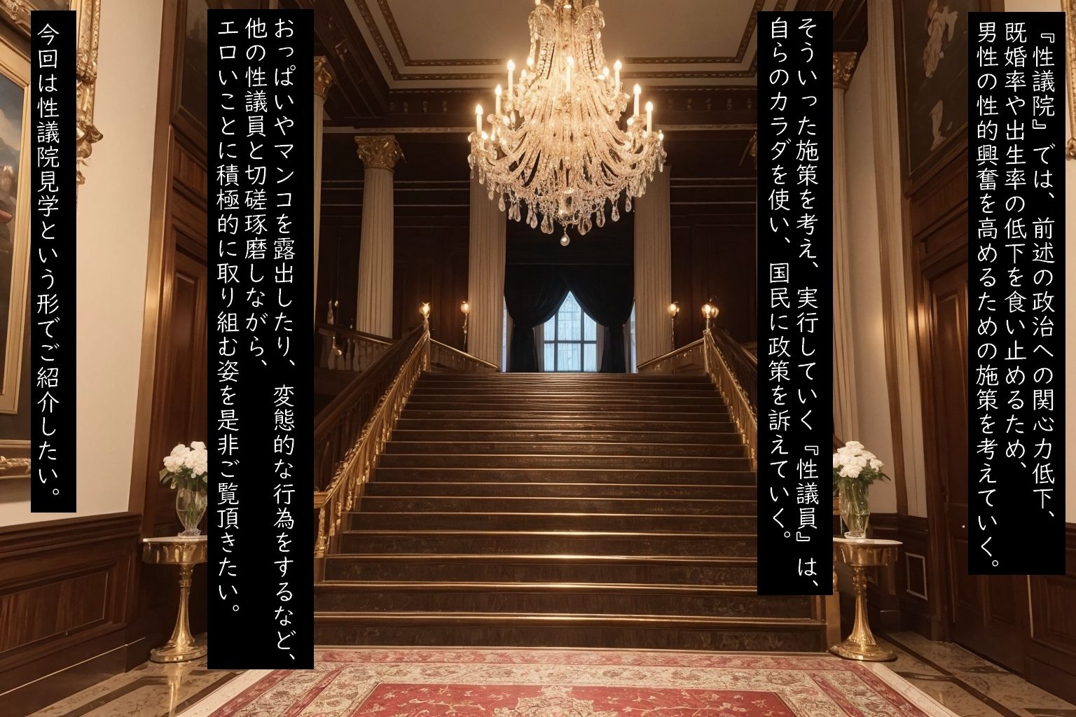 サンプル画像2:変態議員のドエロ性治活動〜淫乱議会見学〜(Tacosuke-story) [d_339771]