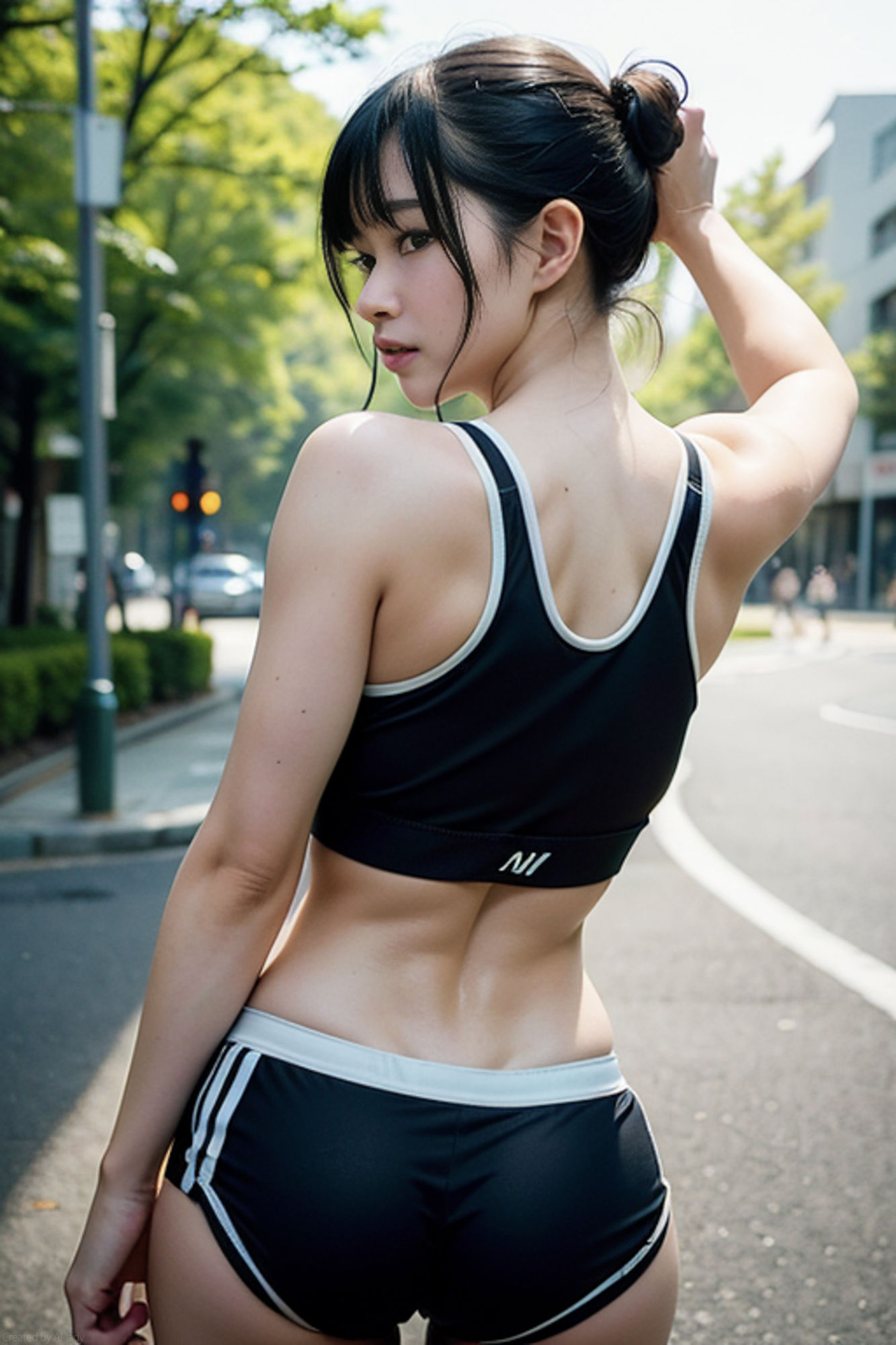 サンプル画像5:AIヌード写真館 031「スポーツ尻フェチ大集合！」(AI-lady) [d_339783]