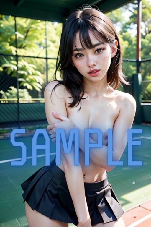 サンプル画像2:お色気テニス チラ見せノーパン モロ出しトップレス どちらのルールを選ぶ？(TKG) [d_339888]