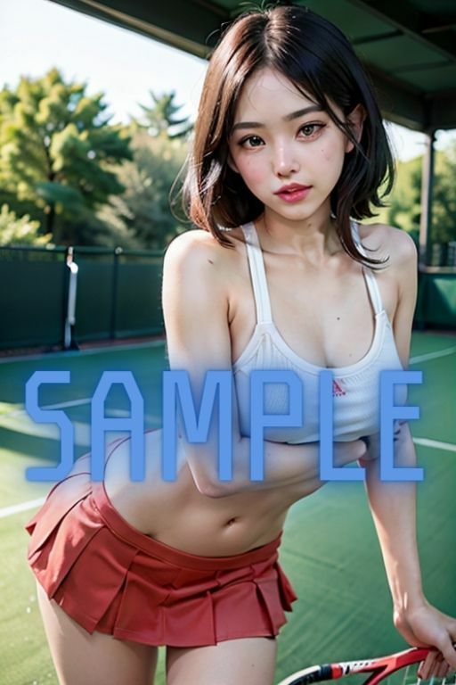 サンプル画像3:お色気テニス チラ見せノーパン モロ出しトップレス どちらのルールを選ぶ？(TKG) [d_339888]