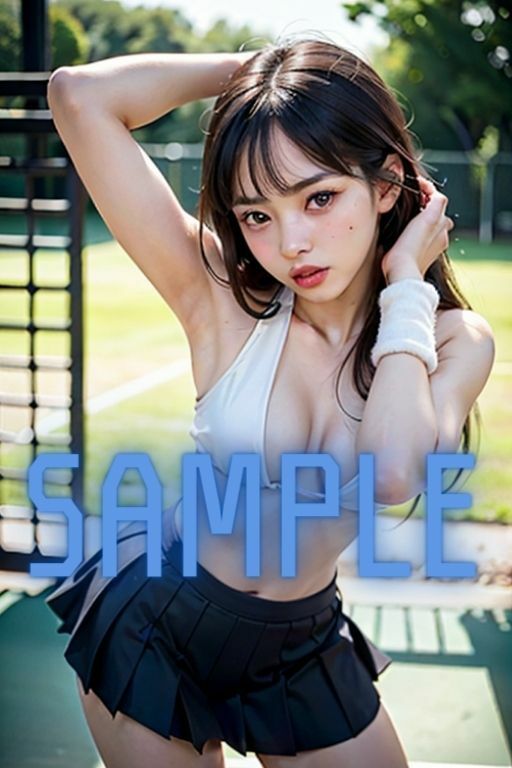 サンプル画像5:お色気テニス チラ見せノーパン モロ出しトップレス どちらのルールを選ぶ？(TKG) [d_339888]