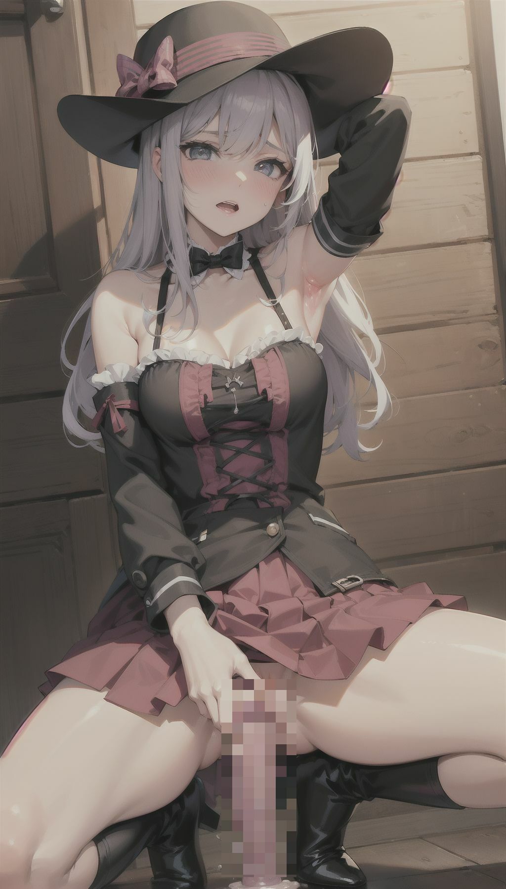 サンプル画像2:美女達の着衣オナニー21(AI爆美女エロ写真集) [d_339946]