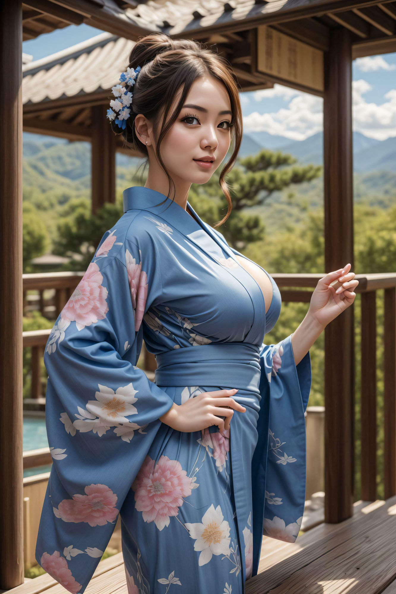 サンプル画像3:浴衣爆乳こぼれるおっぱい(AIラヴ) [d_340062]