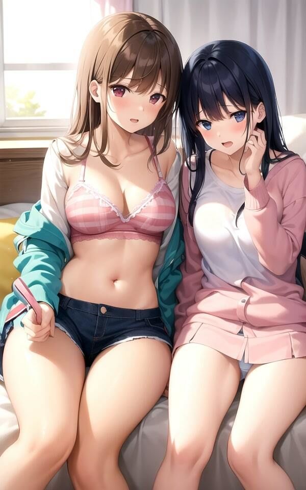 サンプル画像1:淫らなJKが部屋の中でイチャイチャ写真集85枚(おやすみCAちゃん) [d_340074]