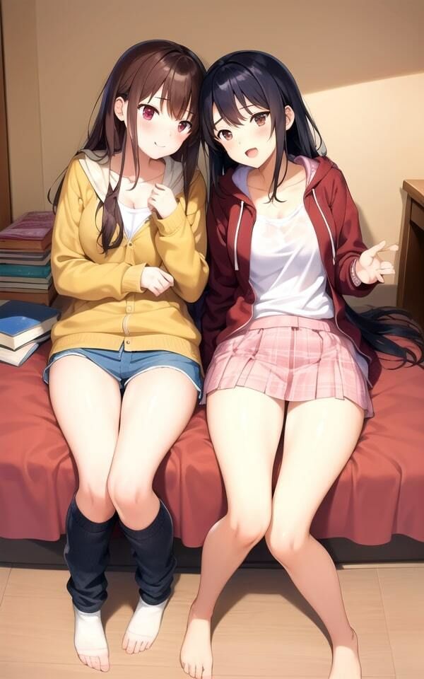 サンプル画像2:淫らなJKが部屋の中でイチャイチャ写真集85枚(おやすみCAちゃん) [d_340074]