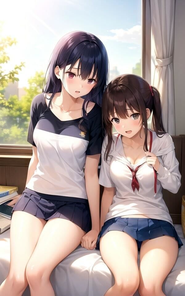 サンプル画像4:淫らなJKが部屋の中でイチャイチャ写真集85枚(おやすみCAちゃん) [d_340074]