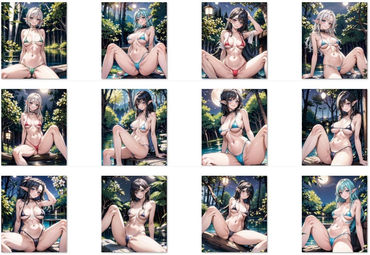 サンプル画像4:エルフと一緒に水浴びしませんか？（500枚）(秋野美女研究所) [d_340111]