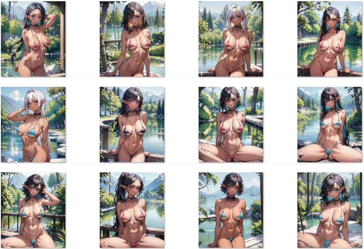 サンプル画像6:エルフと一緒に水浴びしませんか？（500枚）(秋野美女研究所) [d_340111]