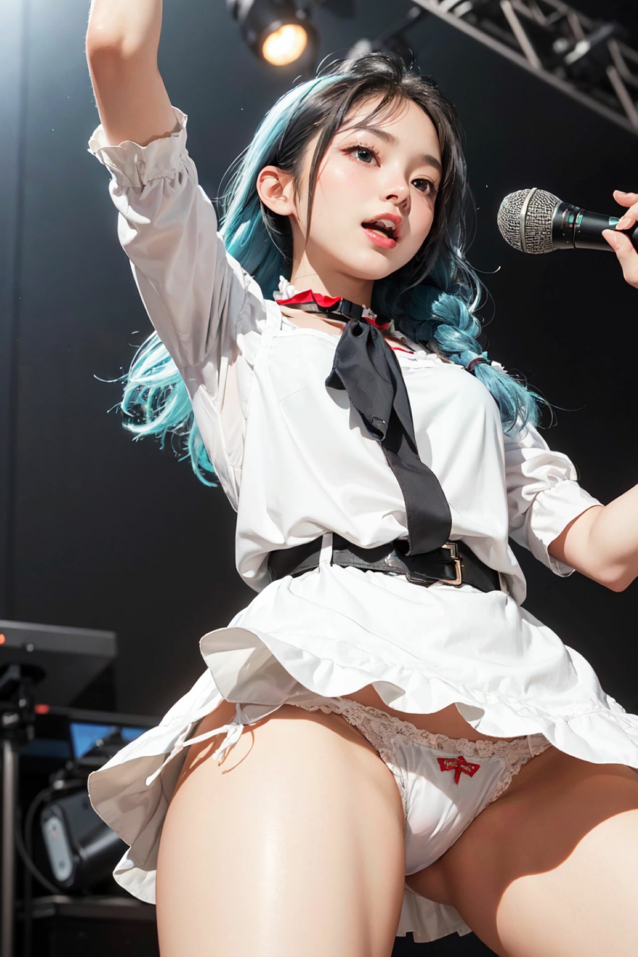 サンプル画像2:AI生成 ステージのまい姫(あらっとAI) [d_340124]