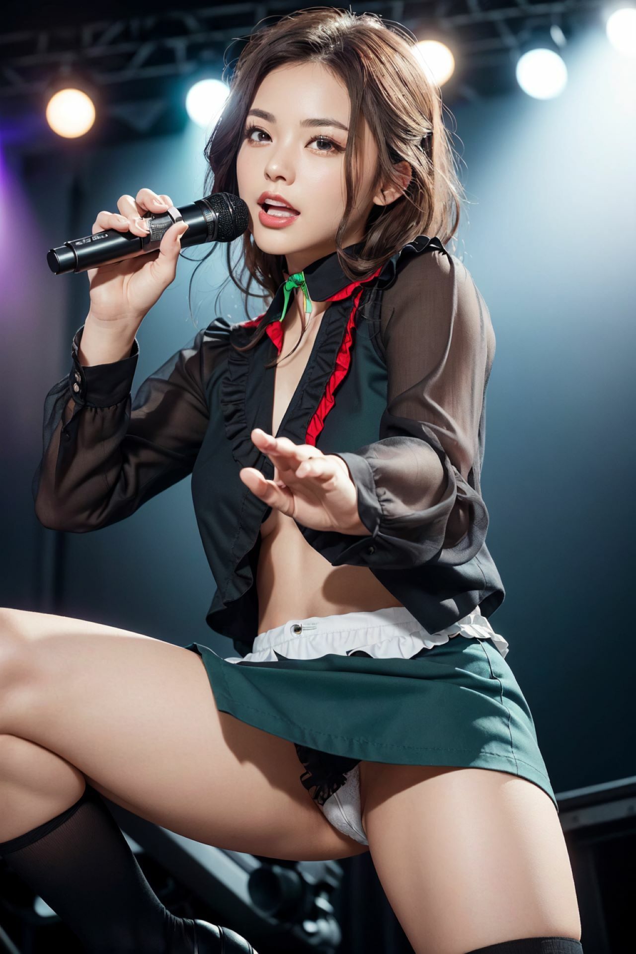 サンプル画像3:AI生成 ステージのまい姫(あらっとAI) [d_340124]