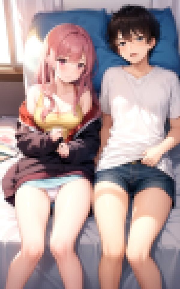 サンプル画像2:幼馴染と隠れエッチ(愛液の花園) [d_340133]