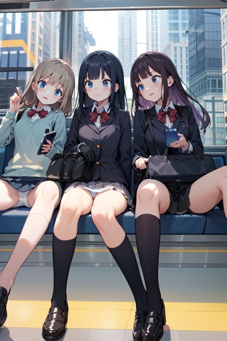 サンプル画像4:320枚 電車盗撮 制服JKパンチラ(事務びーむ) [d_340196]