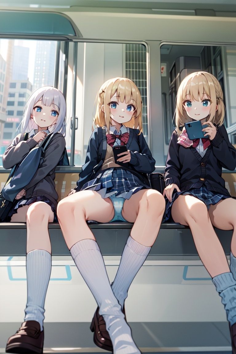 サンプル画像5:320枚 電車盗撮 制服JKパンチラ(事務びーむ) [d_340196]