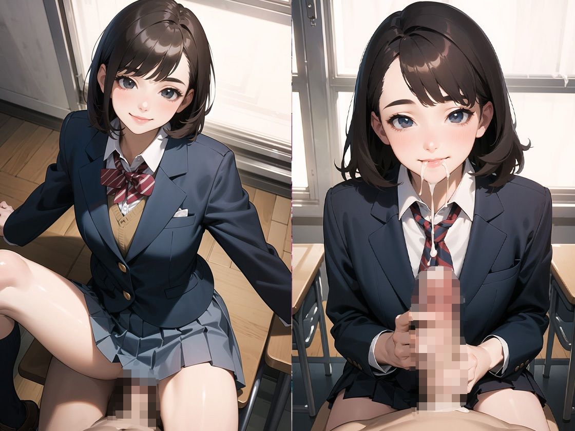 サンプル画像2:ね、今からココでシちゃおっか？【美女JK着衣エロCG集】(AI-beauty2.5) [d_340197]