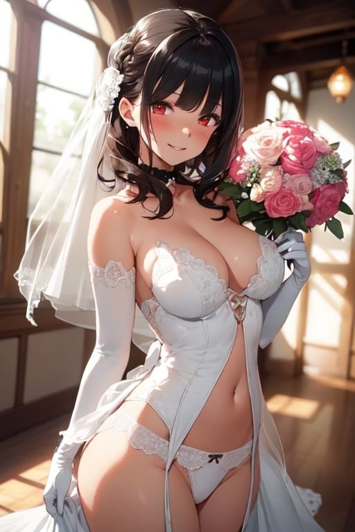 サンプル画像1:【微エロ】フェチコレVol.3 催●・洗脳されてウェディングビキニを着せられた人妻（巨乳編）(満点星) [d_340240]