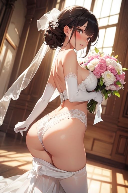 サンプル画像2:【微エロ】フェチコレVol.3 催●・洗脳されてウェディングビキニを着せられた人妻（巨乳編）(満点星) [d_340240]