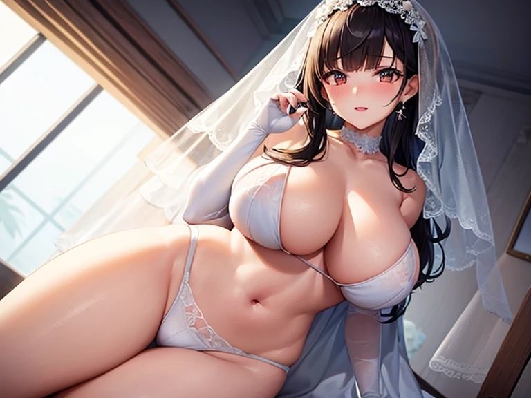 サンプル画像5:【微エロ】フェチコレVol.3 催●・洗脳されてウェディングビキニを着せられた人妻（巨乳編）(満点星) [d_340240]