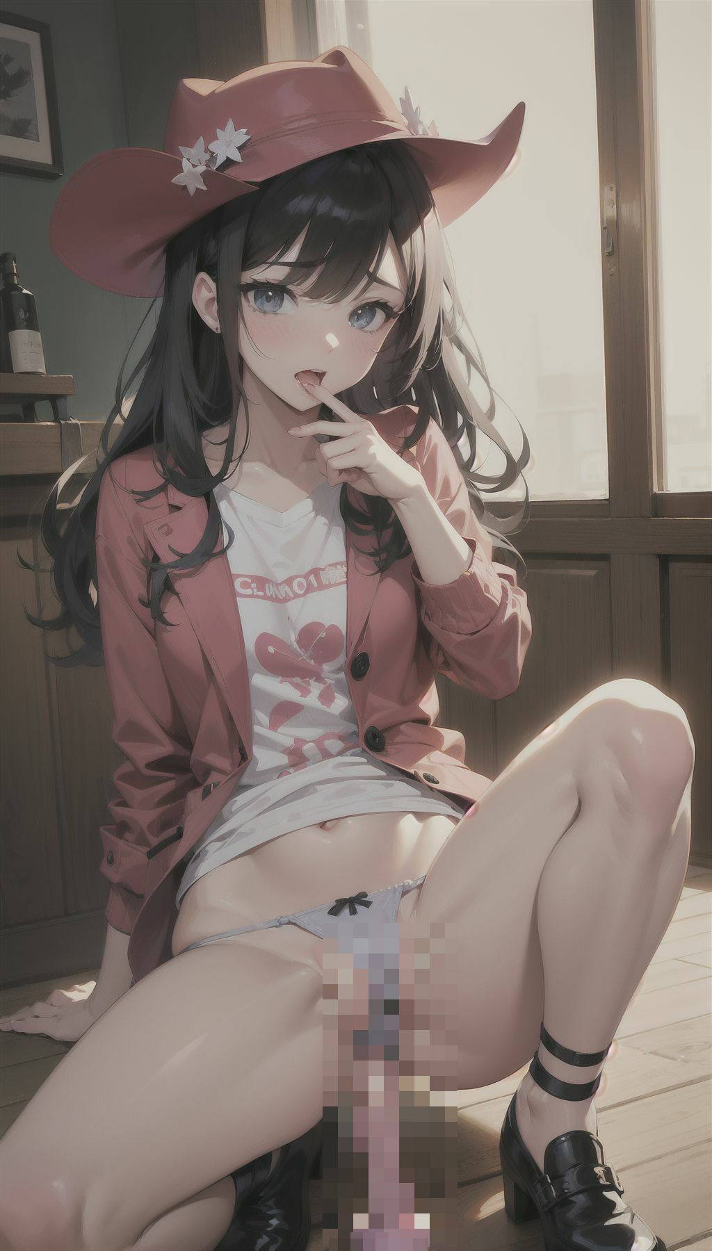 サンプル画像5:美女達の着衣オナニー22(AI爆美女エロ写真集) [d_340305]