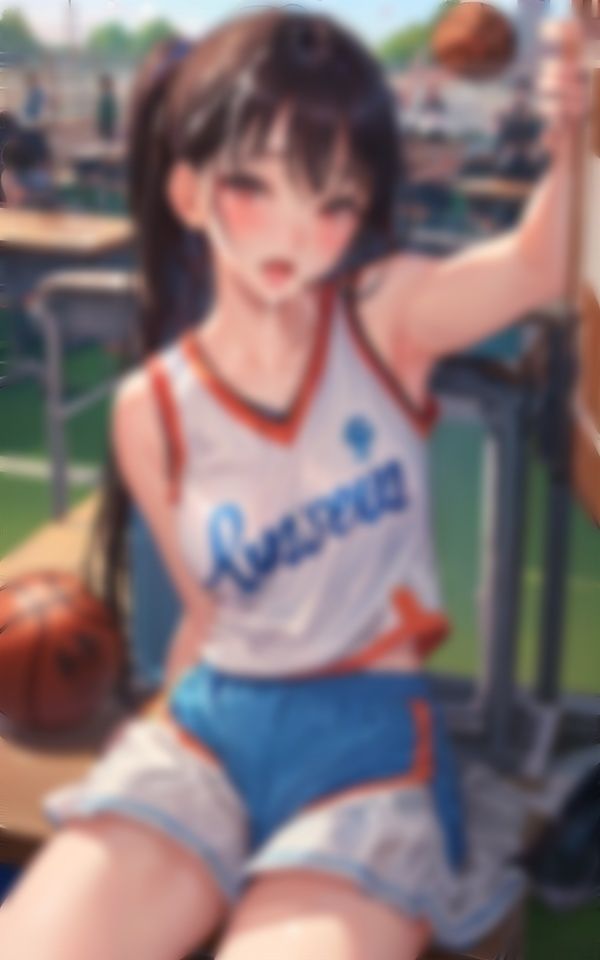 サンプル画像2:バスケ少女のお口にシュートっ！(panpanyama1) [d_340334]