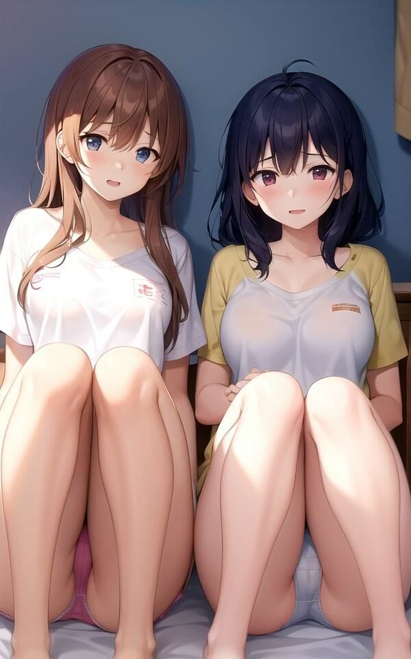 サンプル画像3:JK同士がエッチな恰好でお泊り撮影記録(AIトゥナイト) [d_340347]