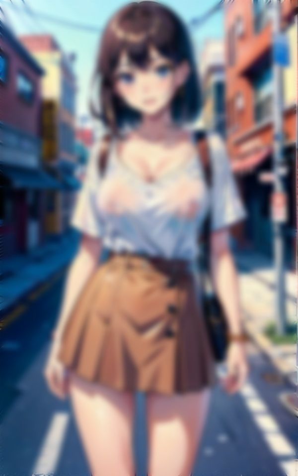 サンプル画像2:ノーブラデート〜Fカップの彼女が露出狂だった〜すれ違いの男性に見られて興奮するスペシャル(今晩のおかずプロモーション) [d_340370]