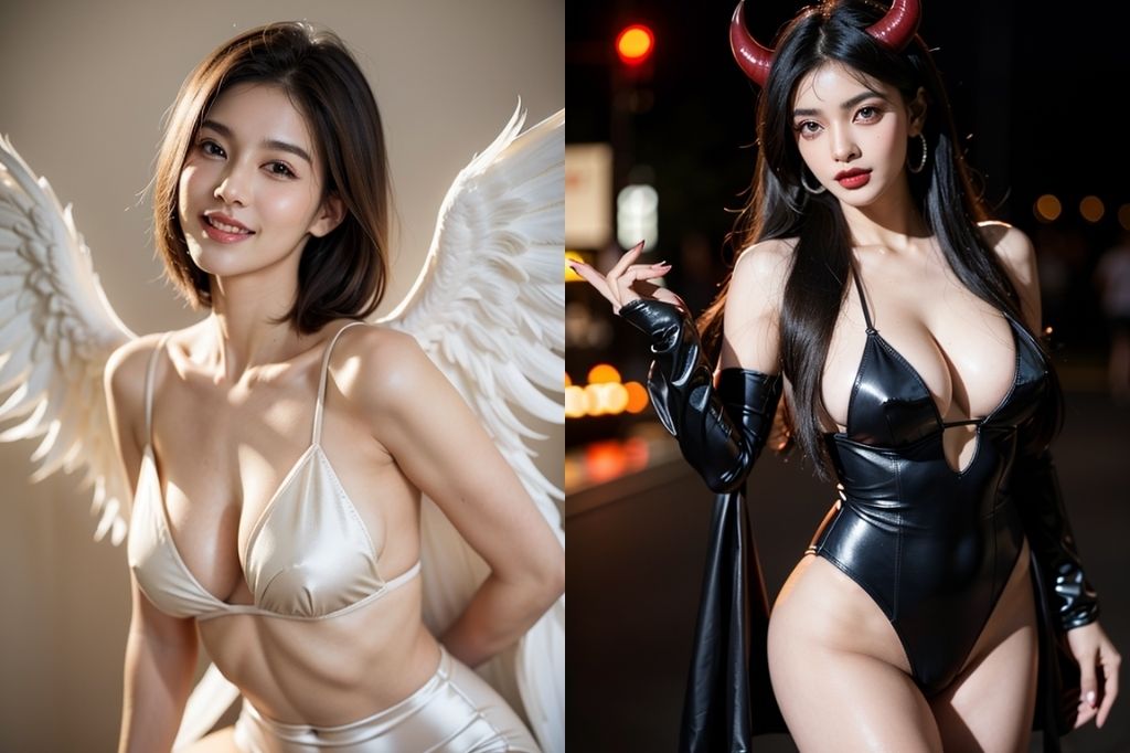 サンプル画像2:巨乳天使と巨乳悪魔vol1(彩風  咲) [d_340456]