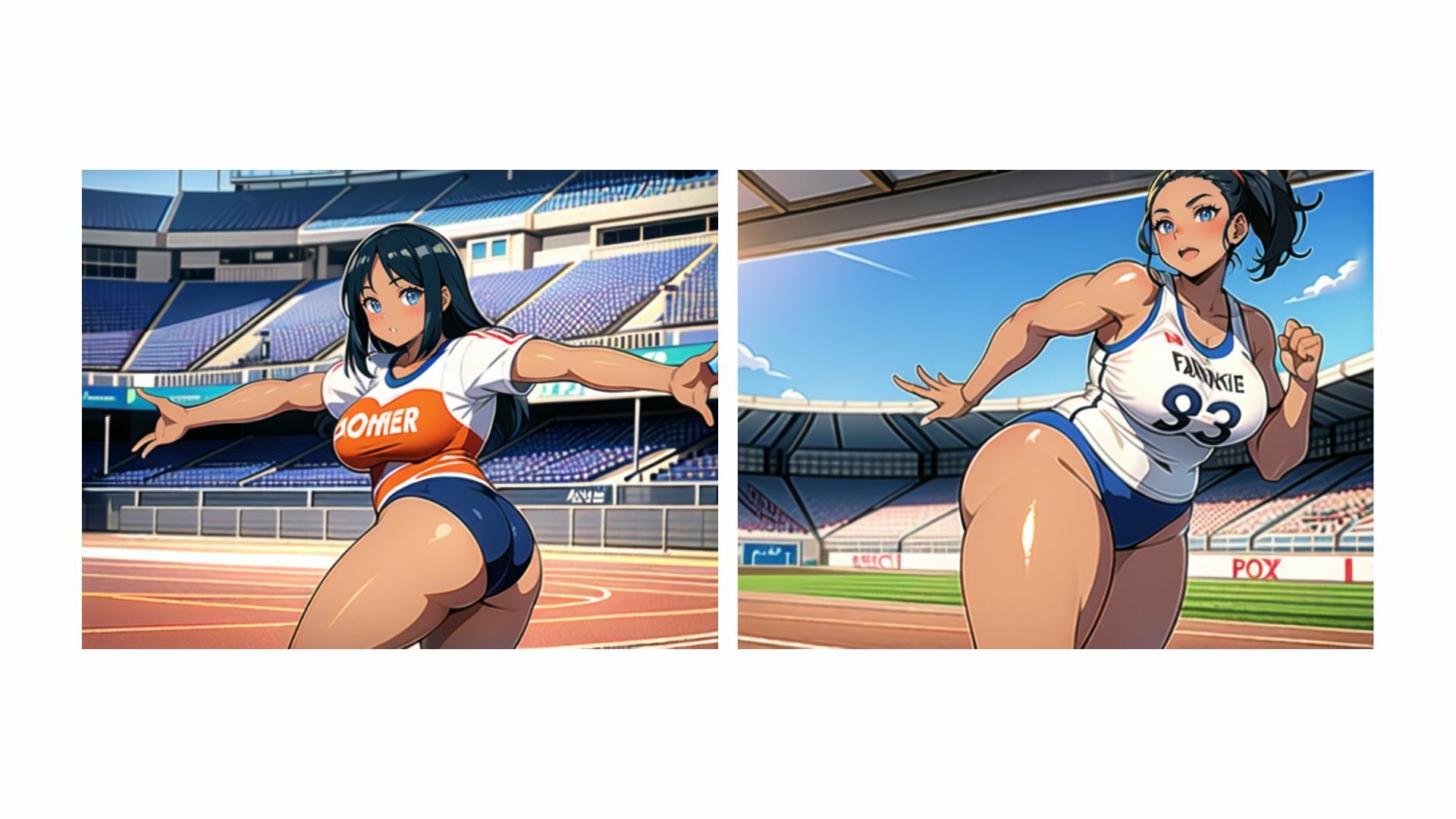 サンプル画像3:巨尻陸上いらすとれいてっど3 むちむち巨尻の女子アスリート大集合なのだ(Stable Diffusionを使いこなしたいのに) [d_340492]