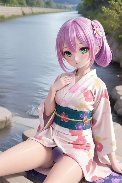 サンプル画像3:浴衣で座ってパンチラ2(D.P.H.) [d_340557]