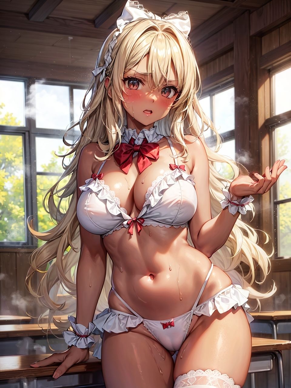 サンプル画像5:パパ活がバレたカースト高めのギャルJKが、教師に命令されて着せ替え人形にされるCG集(妄想サチュレーション) [d_340573]