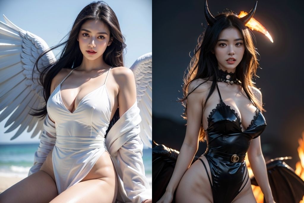 サンプル画像2:巨乳天使と巨乳悪魔vol2(彩風  咲) [d_340663]