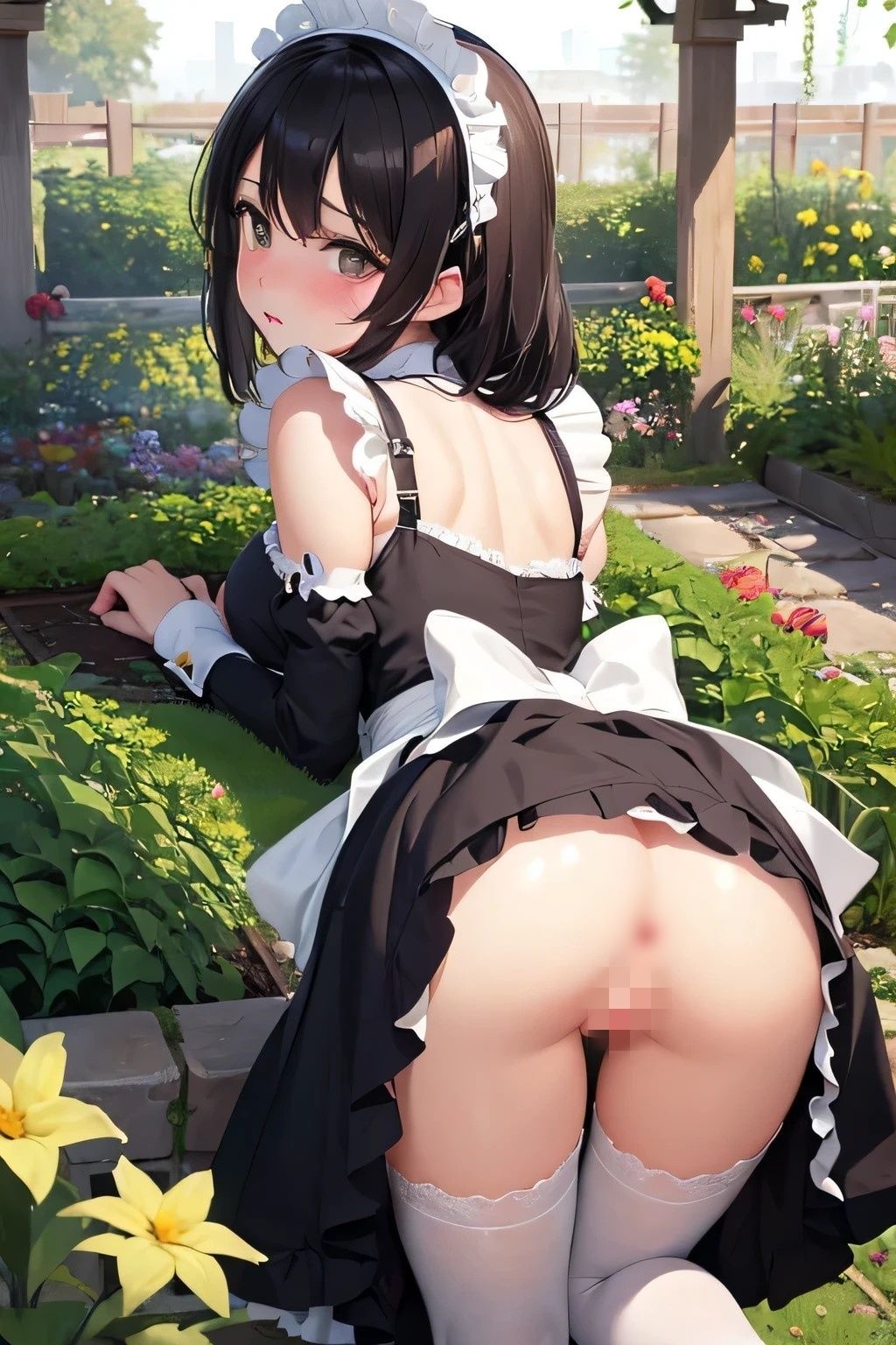 サンプル画像3:ケツ穴見放題 見せてくれる先輩 誘惑メイド編(生ケツプリン) [d_340858]