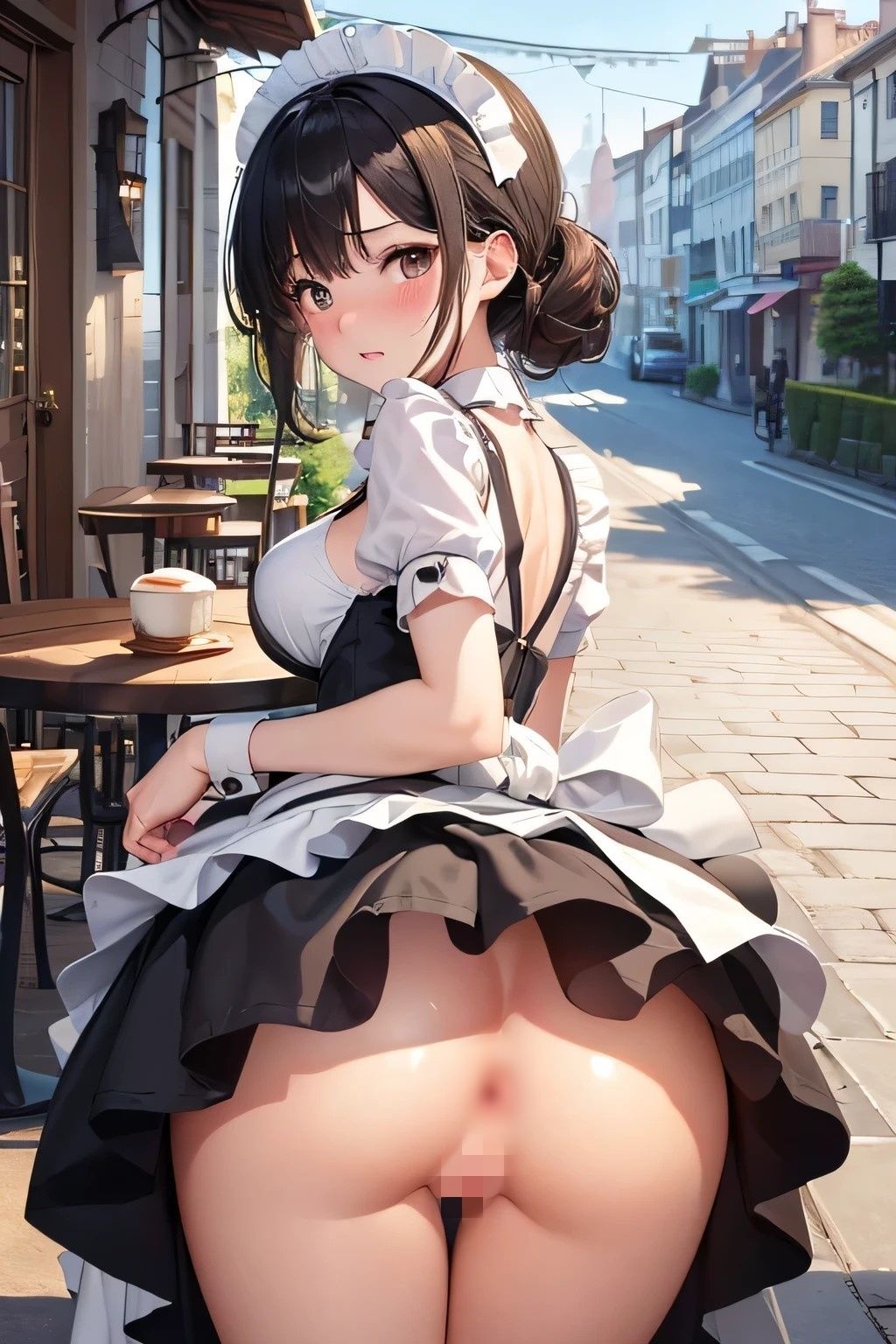 サンプル画像6:ケツ穴見放題 見せてくれる先輩 誘惑メイド編(生ケツプリン) [d_340858]