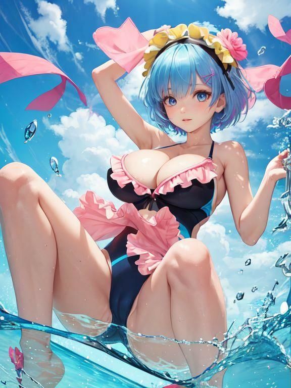 サンプル画像2:Re，ゼロ レ〇風 コスプレエロ画像集(サズN) [d_340905]