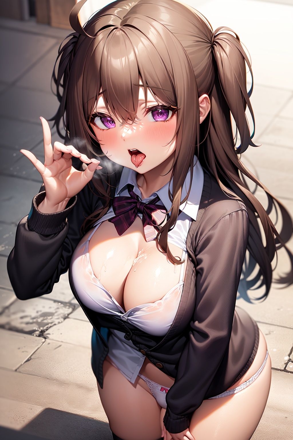 サンプル画像2:300枚 口淫誘惑制服JK ぶっかけ フェラチオ誘惑(事務びーむ) [d_340934]