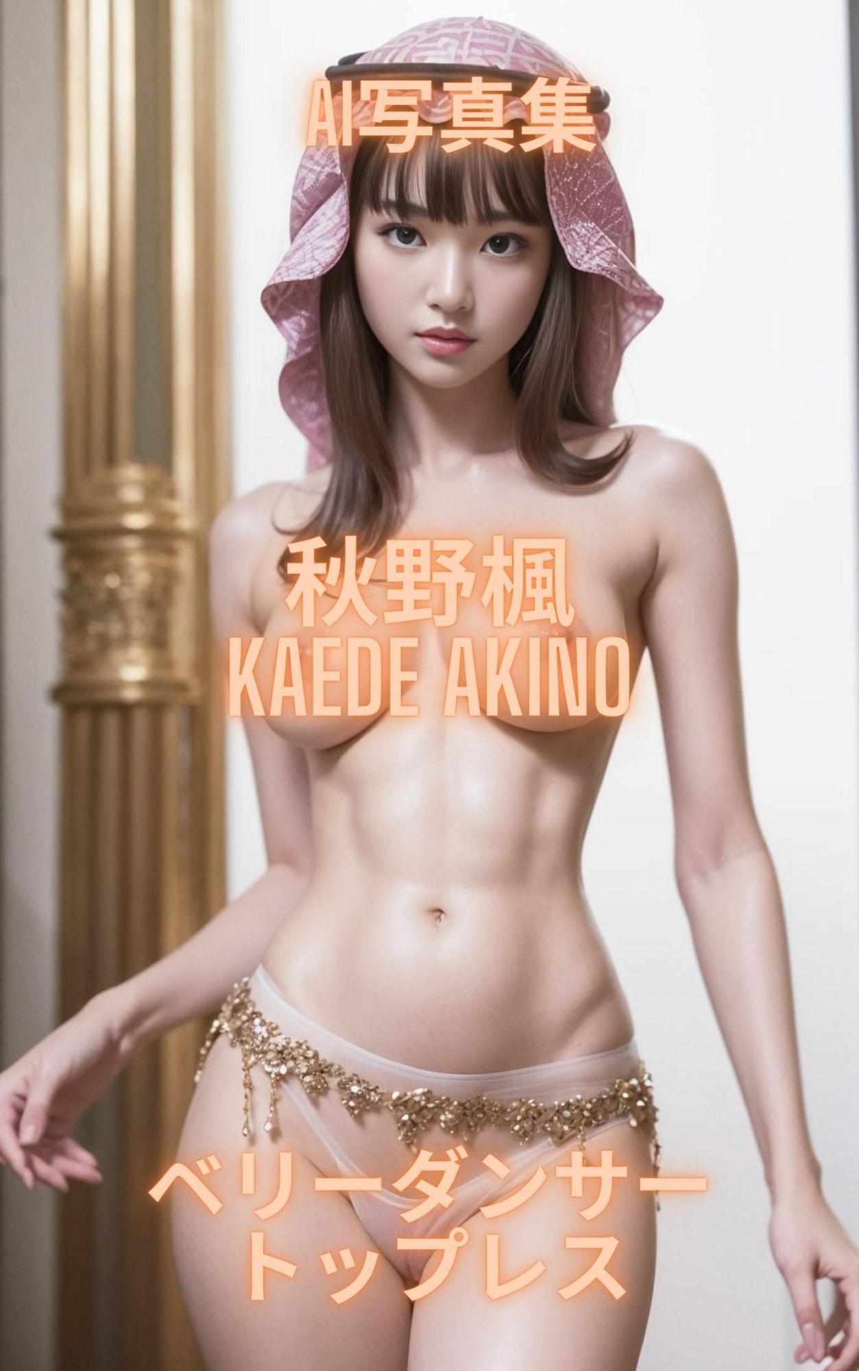 サンプル画像1:AI写真集 秋野楓 Kaede Akino ベリーダンサートップレス(Premium Girls) [d_340988]